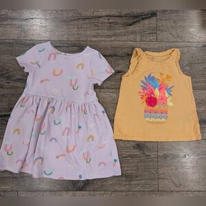 Gap 4T Tank Top Dress Shirt Bundle Summer Spring Toddler Girl Cat & Jack